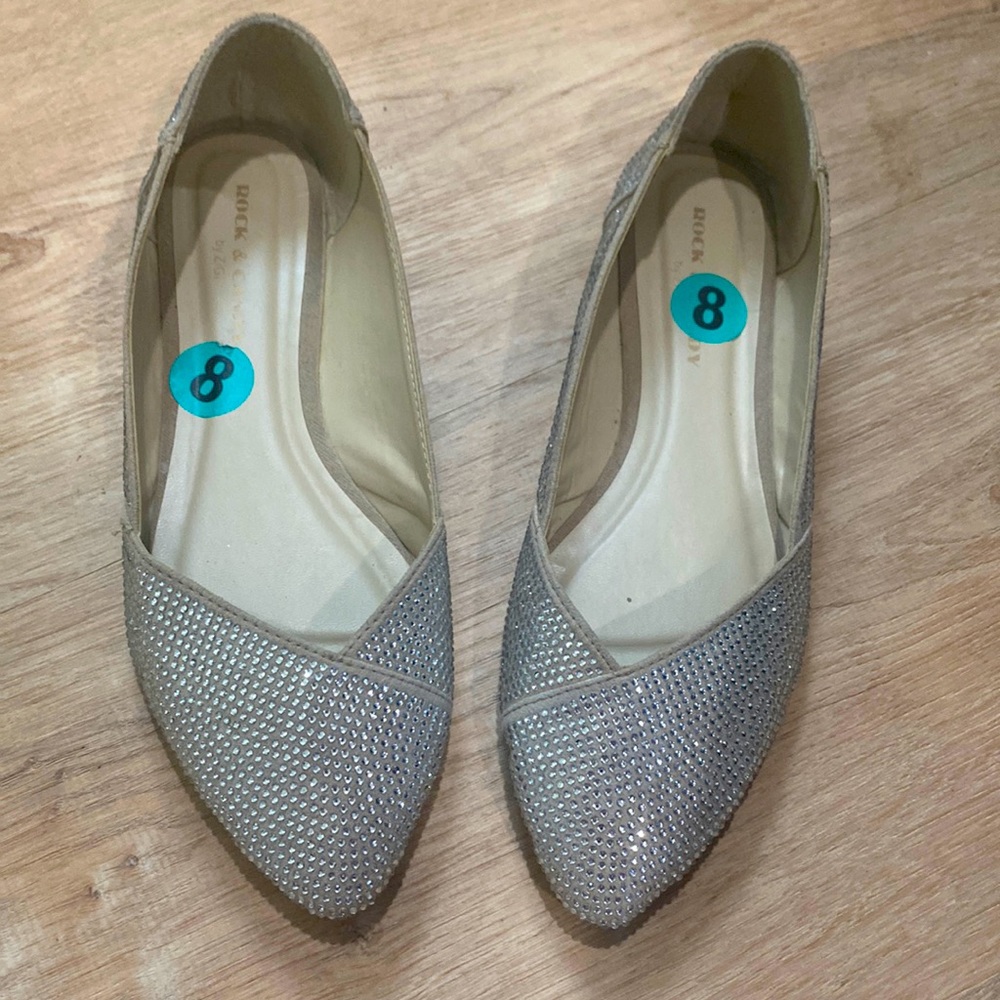 Rock & Candy Rhinestone Ballet Flats Women’s 8